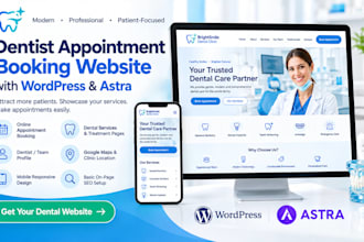 dentist appointment booking website design with wordpress  astra