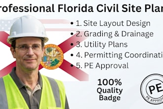 draft florida civil site plans for pe approval