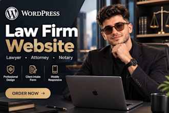 design a lawyer, law firm, attorney and notary wordpress website