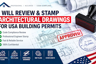 review and stamp architectural drawings for USA building permits