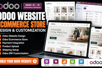 be your odoo developer, odoo ecommerce website redesign, install odoo erp module