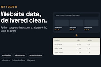 build a python web scraper to extract data from any website