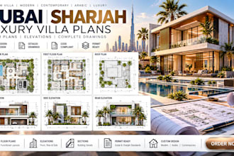 design dubai sharjah luxury villa plans floor plans elevations