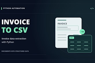 automate invoice data extraction to CSV with python