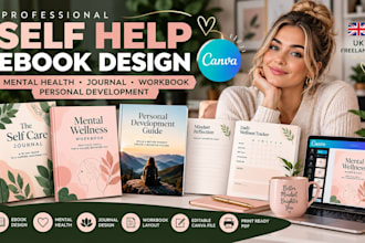 create self help book, mental health journal and personal development workbook