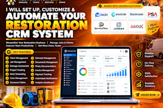 build restoration CRM for water damage, fire damage and mold remediation