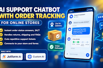 do customer support chatbot order tracking for online store custom ai jotform ai