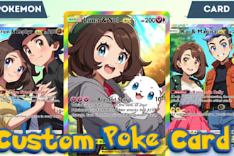draw custom pokemon trainer for tcg pokemon card and fakemon