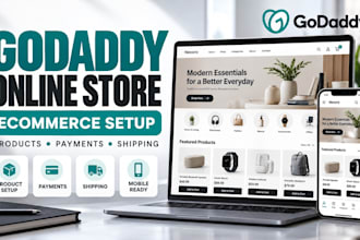 build and customize your godaddy online store ecommerce website