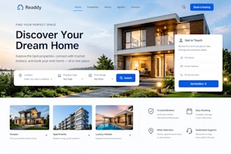 build modern readdy ai real estate brokers website with lead capture and booking