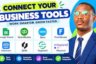 connect google sheets quickbooks xero freshbooks intercom drift segment mixpanel