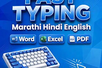 do marathi hindi english typing work