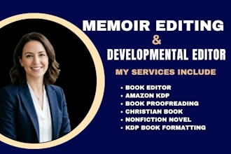 edit and proofread memoir developmental book editor nonfiction novel, christian