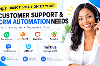 setup freshdask liveagent livechat appypie text request bitrix24 nextiva CRM