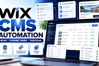 do wix cms automation, wix cms setup and wix portfolio cms developer