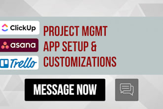 build clickup, asana or trello workflows, automations and CRM integration