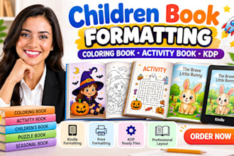format halloween colouring book, activitiy book for KDP
