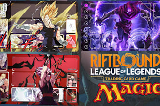 design custom anime playmat, mtg playmat, tcg playmat, boardgame pokemon playmat