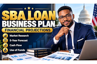 write a professional sba loan business plan with financial projections