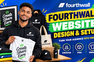 design fourthwall  website redesign fourth wall merch store custom pod setup