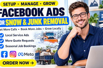 snow removal facebook ads junk removal social media marketing website design