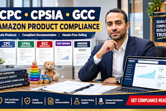 prepare cpc certificate, cpsia and gcc for amazon product compliance