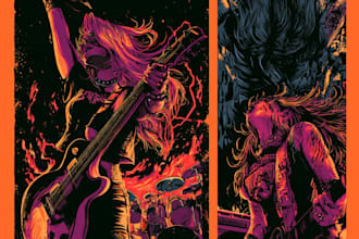 draw poster concert for your tour band