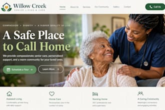 build wix senior care website home care assisted living nursing home website