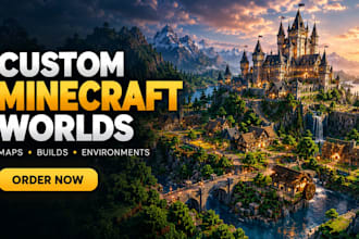 build a custom minecraft map, world, or environment
