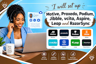 set up motive praxedo podium jibble vcita logify aspire leap razorsync weave CRM