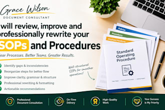 review improve and professionally rewrite your sops and procedures