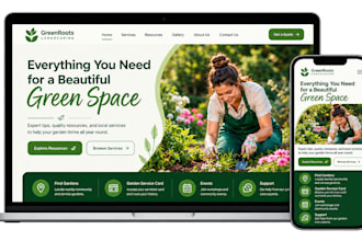 design lawn care website, landscaping, gardening wordpress websites