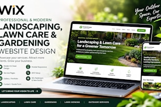 wix website for landscaping redesign gardening website design lawn care website