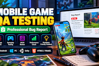 test your mobile game and provide a professional QA bug report