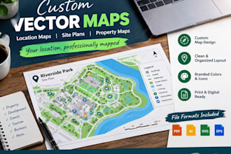 create custom vector maps location maps site plans and property maps