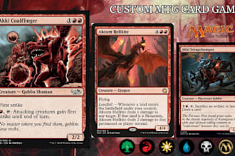 design custom tcg cards, mtg cards, board game art and card templates