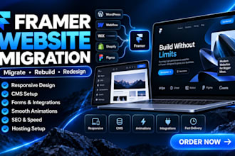 migrate, recreate, or redesign your website in framer
