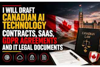 draft canadian ai, saas, gdpr, technology contracts and IT legal documents