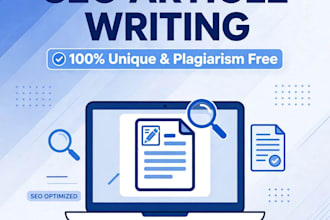 write seo optimized high quality articles  and blog posts