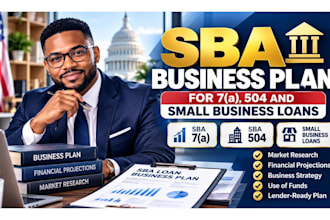 write an sba business plan for 7a, 504 and small business loans