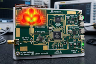 design rf pcb, antenna integration, hfss simulation,wifi,esp32 and iot hardware