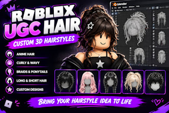 create custom roblox ugc hair and hairstyles in blender