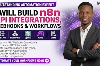 build n8n API integrations, webhooks and automated workflows