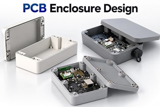 design pcb enclosure, product housing, prototype cad and manufacturing ready fil