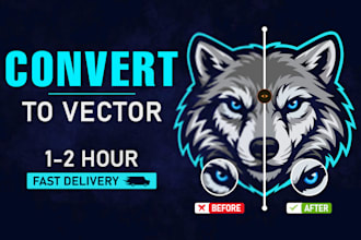 convert vector, redesign, redraw, recreate and edit logo