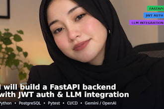 build a fastapi backend with jwt auth database design and llm integration