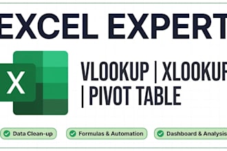 do excel data entry vlookup xlookup pivot table and formulas