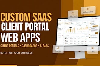 build a custom saas web app client portal dashboard ai saas crm webapp
