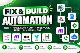 fix n8n automation make com api integration retell ai vapi make com webhook ghl