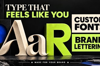 design custom font, typeface, or typography for your brand or project